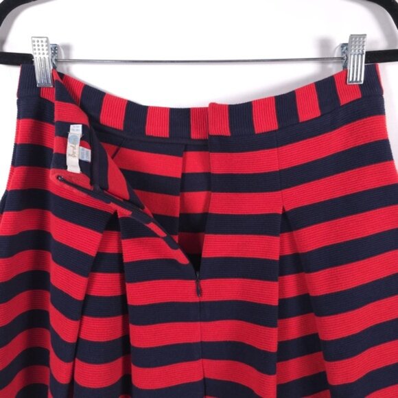 Boden‎ Pleated Striped Skirt A-Line Rib Knit Size 6 - Picture 4 of 10